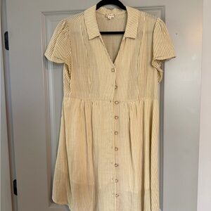 Hem & Thread Beige Striped Top